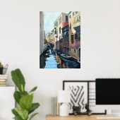 イタリア絵を描のヴェネツィアから運河の一部 ポスター (ホームオフィス)