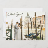 イタリア絵を描のヴェネツィアのグランド・カナルの サンキューカード (正面)