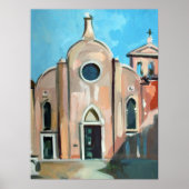 イタリア絵を描のヴェネツィアのブラゴラにあるサン・ジョバンニの ポスター (正面)