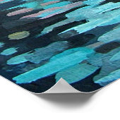 イタリア絵を描のヴェネツィアのリアルト魚市場 ポスター (角)