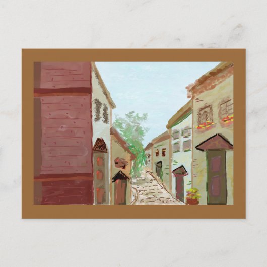 イタリア絵を描の ポストカード (正面)