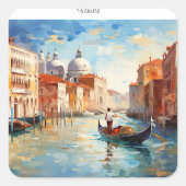 イタリア絵を描ヴェネツィア スクエアシール (正面)