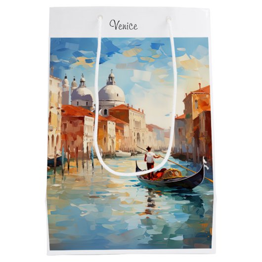 イタリア絵を描ヴェネツィア ミディアムペーパーバッグ (裏面)