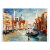 イタリア絵を描ヴェネツィア ラージペーパーバッグ (正面)