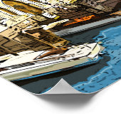 イタリア絵画ヴェネツィアの水色 ポスター (角)