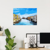 イタリア絵画ヴェネツィアの水色 ポスター (ホームオフィス)