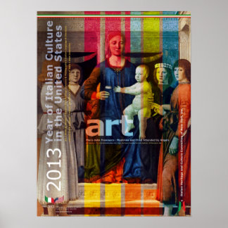 イタリア美術のポスタイタリアンー・イヤー・オブ・カルチャー ポスター