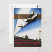 イタリア航空ヴィンテージポスター1924 ポストカード (正面/裏面)