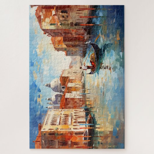 イタリア芸術的の浮かぶ都市の夢のような景色 ジグソーパズル (縦)