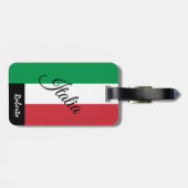 イタリア荷物タグ,イタリア,名前,イタリアン国旗 ラゲッジタグ (裏面横)