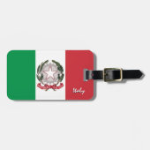 イタリア荷物タグ、愛国的イタリアン国旗 ラゲッジタグ (正面横)