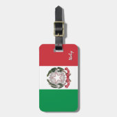 イタリア荷物タグ、愛国的イタリアン国旗 ラゲッジタグ (正面縦)