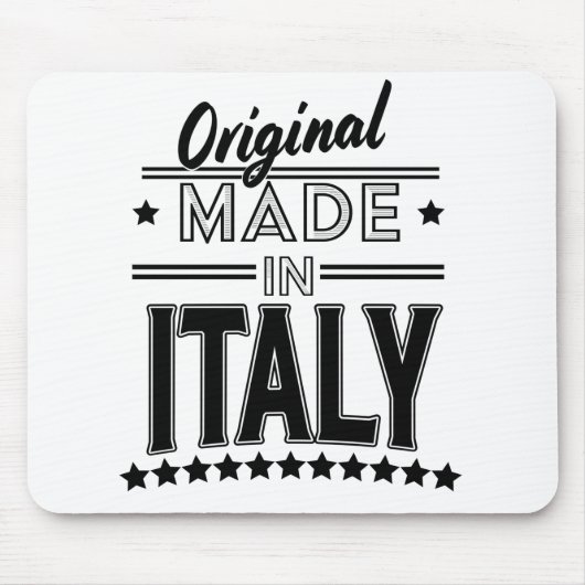 イタリア製オリジナルロゴ マウスパッド (正面)