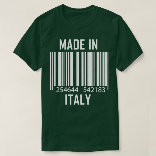 イタリア製バーコーおもしろいド1 Tシャツ (デザイン正面)