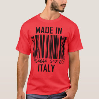 イタリア製バーコードおもしろい Tシャツ