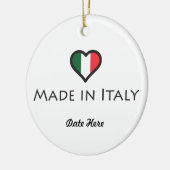 イタリア製パーソナライズなデザイン セラミックオーナメント (左)