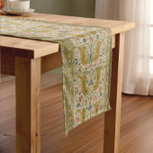 イタリア製ビクトリアンペイズリーピンクフローラ金ゴールド ショートテーブルランナー