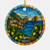 イタリア製 個人名入り ステンドグラス カプリ オーナメント (正面)