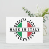 イタリア製 高品質を保証 招待状 (スタンド正面)