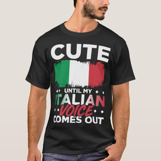 イタリア訛りが出て笑えるまで可愛いイタリア Tシャツ (正面)