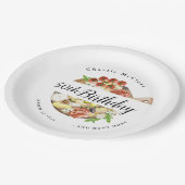 イタリア誕生日の水の色 ペーパープレート (アングル)