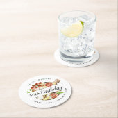 イタリア誕生日の水の色 ラウンドペーパーコースター (インサイチュ)