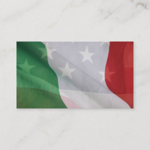 イタリア語および米国の旗の名刺 名刺