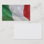 イタリア語および米国の旗の名刺 名刺 (正面/裏面)