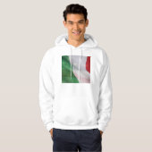 イタリア語および米国の旗 パーカ (正面フル)
