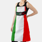 イタリア語で食事を意味する「Mangiare Eat in Italian Dinner」 エプロン (インサイチュ)