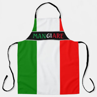 イタリア語で食事を意味する「Mangiare Eat in Italian Dinner」 エプロン