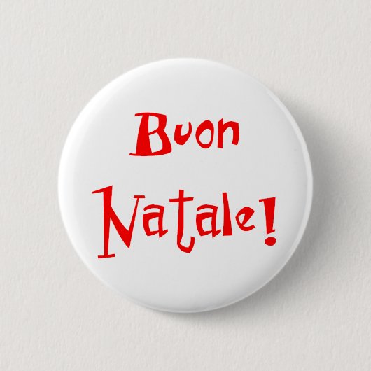 イタリア語のクリスマスおめでとう 缶バッジ (正面)