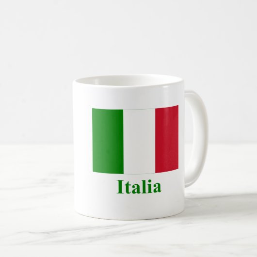 イタリア語の名前のイタリアの旗 コーヒーマグカップ (正面右)