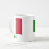 イタリア語の名前のイタリアの旗 コーヒーマグカップ (正面左)