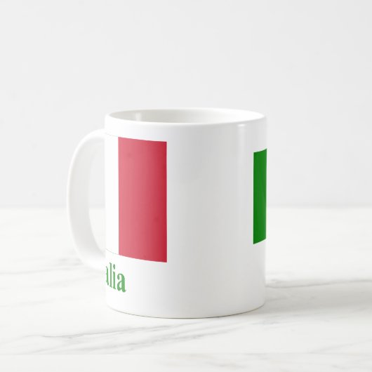 イタリア語の名前のイタリアの旗 コーヒーマグカップ (正面左)