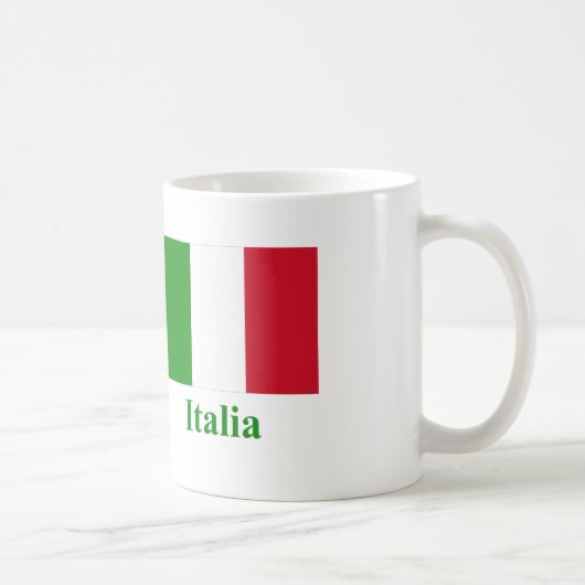 イタリア語の名前のイタリアの旗 コーヒーマグカップ (右)
