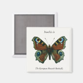 イタリア語の学名は「Inachis io」、そのまま和訳すれば「ヨーロッパの孔雀蝶」です。 マグネット (正面/裏面)