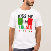 イタリア語の私に接吻して下さい Tシャツ (正面)