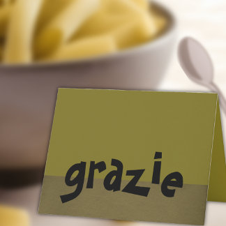 イタリア語はノートGrazie感謝していしています サンキューカード
