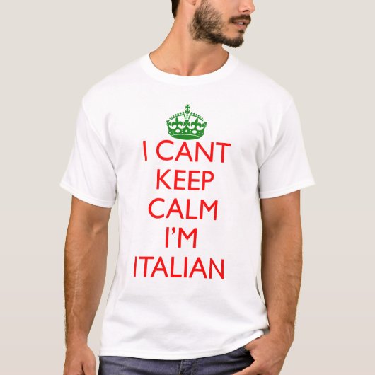 イタリア語は平静を保ちます Tシャツ (正面)