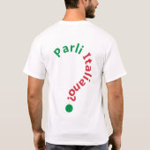 イタリア語を話しますか。 Tシャツ (裏面)