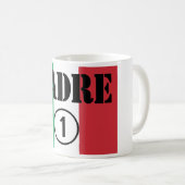 イタリア語を話す父及びパパ: Padre Numero Uno コーヒーマグカップ (正面右)