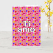 イタリア語 - 愛してる カード (黄色い花)