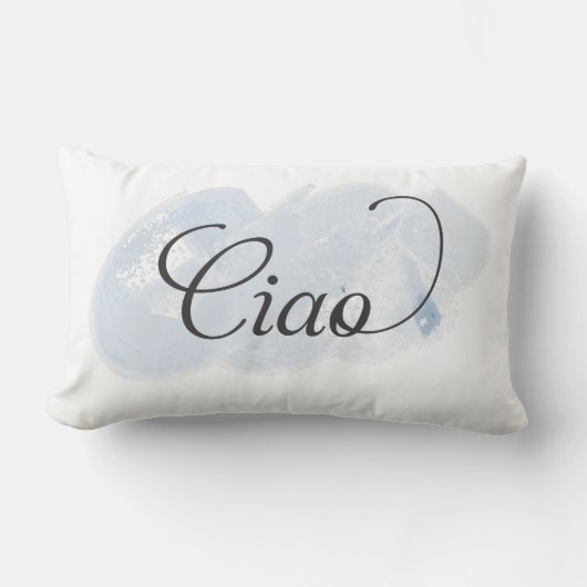 イタリア語- Ciao ランバークッション (正面)