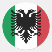 イタリア語Arbereshのイタリアの旗 ラウンドシール (正面)
