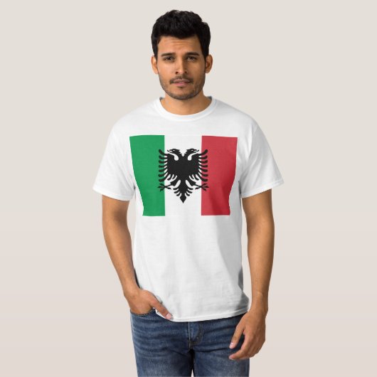 イタリア語Arbereshのイタリアの旗 Tシャツ (正面フル)