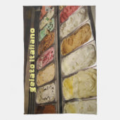 イタリア語Gelato キッチンタオル (縦)