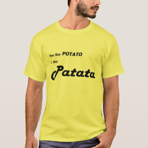 イタリア語Patata "言いますポテト"を Tシャツ