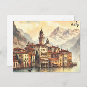 イタリア買のマスマス郵便はがきマップ ポストカード (正面/裏面)