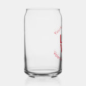 イタリア赤恋パーソナライズされた旗 ガラス缶 (右)